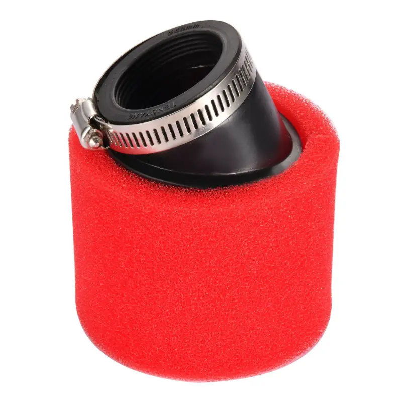 Filtru de aer din spumă în unghi de 45 mm roșu pentru motocicletă ATV Dirt Bike